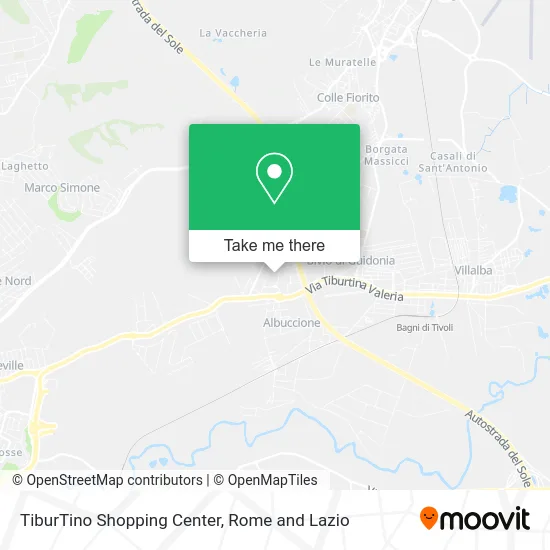 Tiburtino Shopping Center map