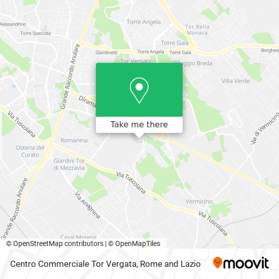 Centro Commerciale Tor Vergata map