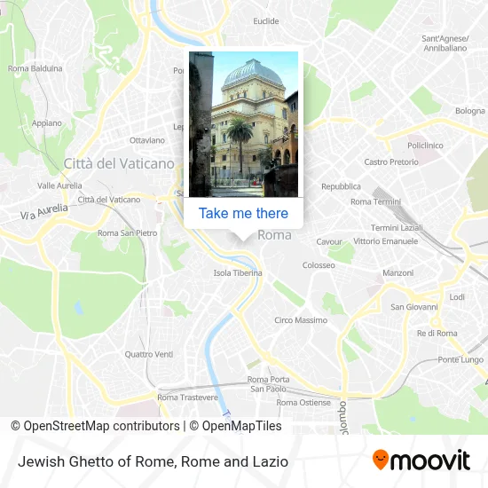 Jewish Ghetto of Rome map