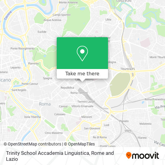 Trinity School Accademia Linguistica map