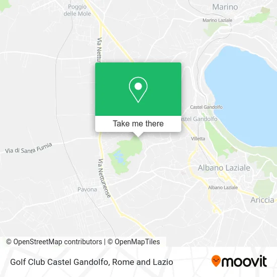 Golf Club Castel Gandolfo map