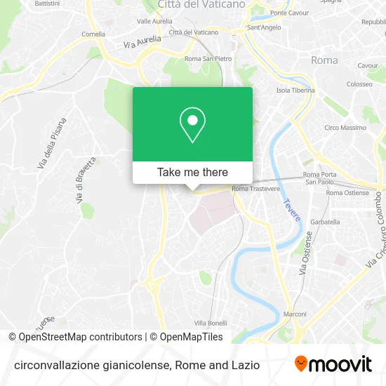 Gianicolense Ring Road map
