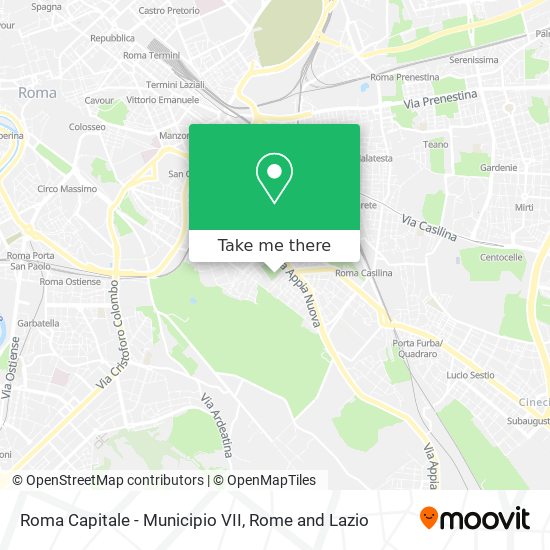 Roma Capitale - Municipio VII map