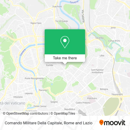 Comando Militare Della Capitale map
