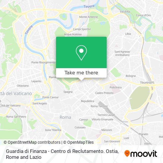 Guardia di Finanza - Centro di Reclutamento. Ostia map