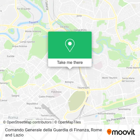 Comando Generale della Guardia di Finanza map