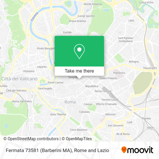 Stop 73581 (Barberini MA) map