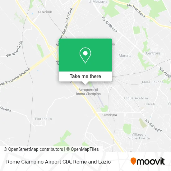 Rome Ciampino Airport CIA map