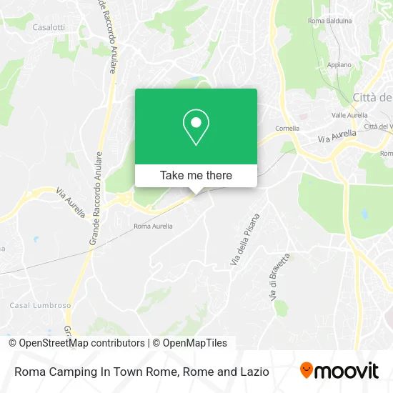 Roma Camping In Town Rome map