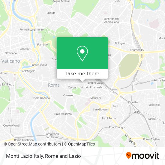 Monti Lazio Italy map