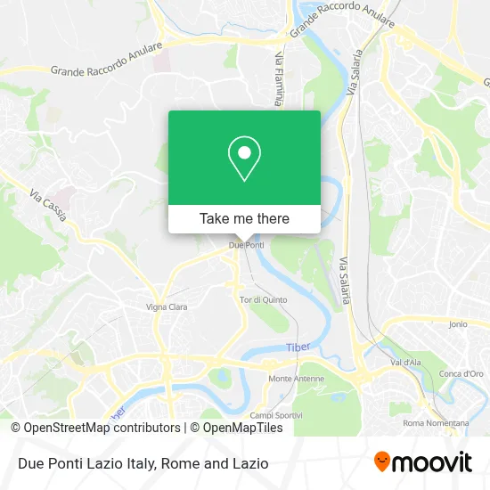 Due Ponti Lazio Italy map