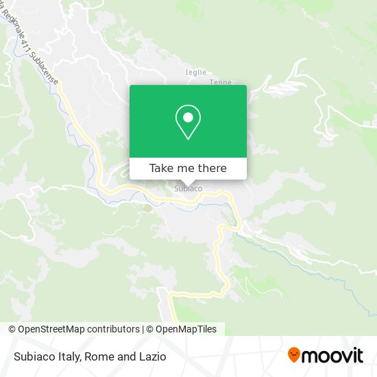 Subiaco Italy map