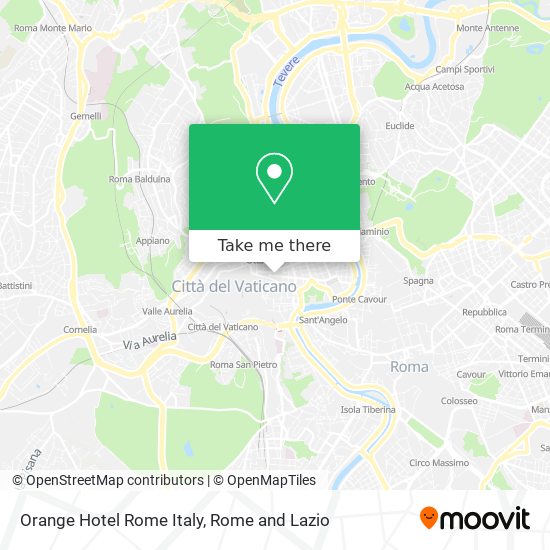 Orange Hotel Rome Italy map