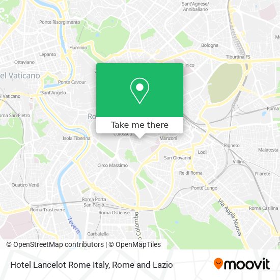 Hotel Lancelot Rome Italy map