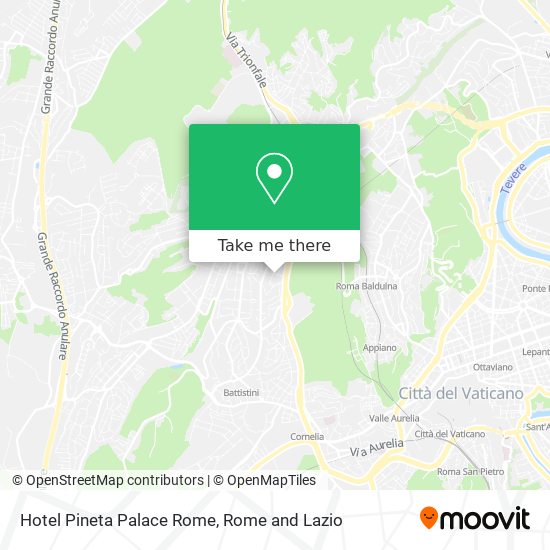 Hotel Pineta Palace Rome map