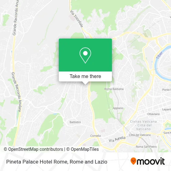 Pineta Palace Hotel Rome map
