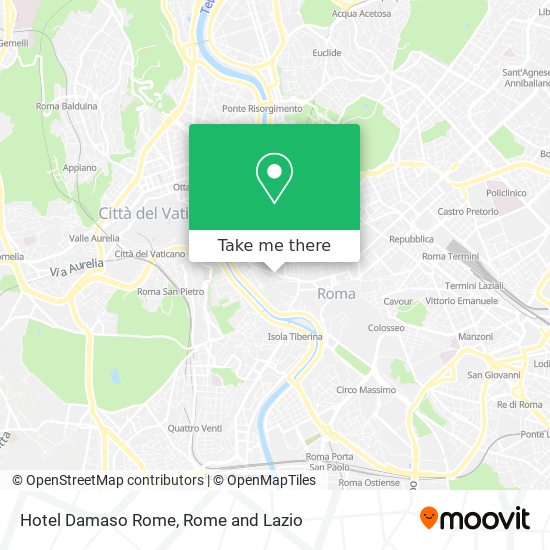 Hotel Damaso Rome map