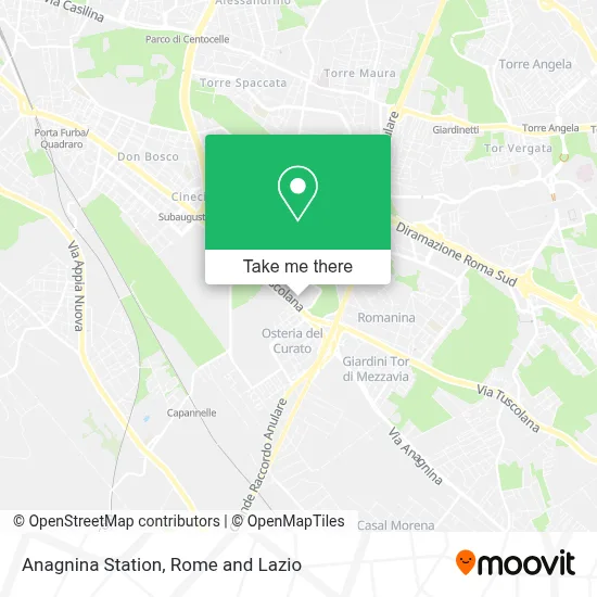 Anagnina Station map