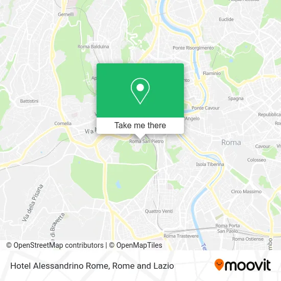 Alessandrino Hotel Rome map