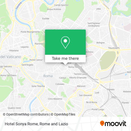 Hotel Sonya Rome map