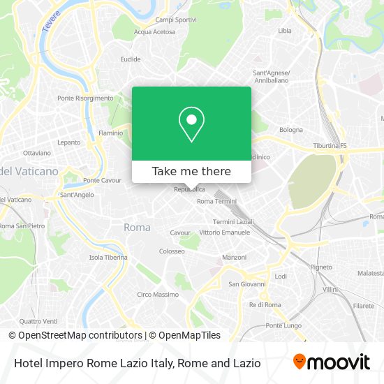 Hotel Impero Rome Lazio Italy map
