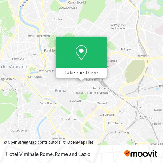 Hotel Viminale Rome map