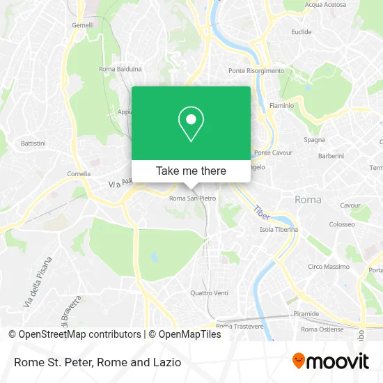 Rome St. Peter map