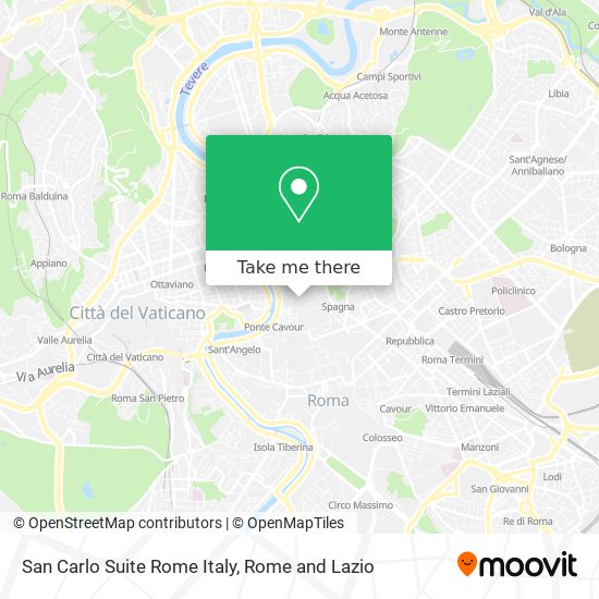 San Carlo Suite Rome Italy map