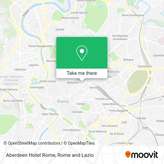 Aberdeen Hotel Rome map