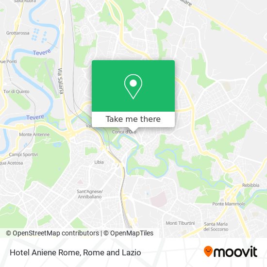 Hotel Aniene Rome map