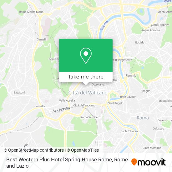 Best Western Plus Hotel Spring House Rome map