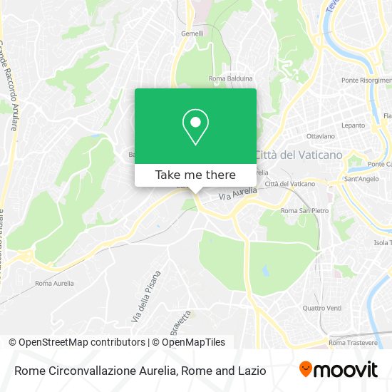 Rome Circonvallazione Aurelia map