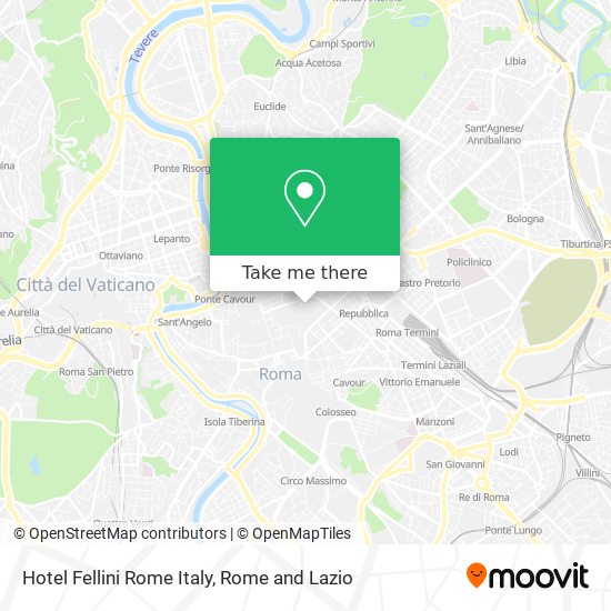 Hotel Fellini Rome Italy map