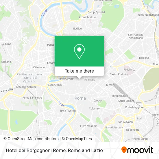 Hotel dei Borgognoni Rome map