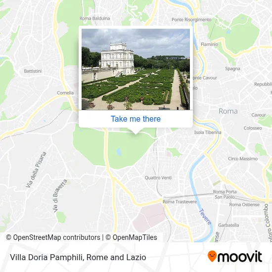 Villa Doria Pamphili map