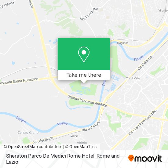 Sheraton Parco De Medici Rome Hotel map