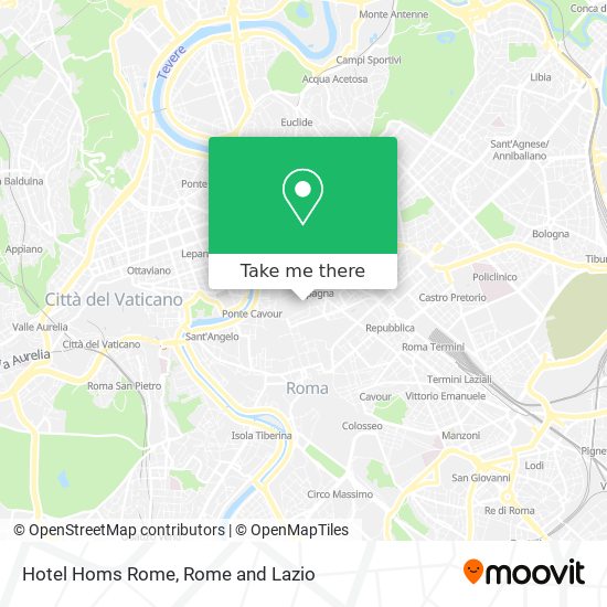 Hotel Homs Rome map