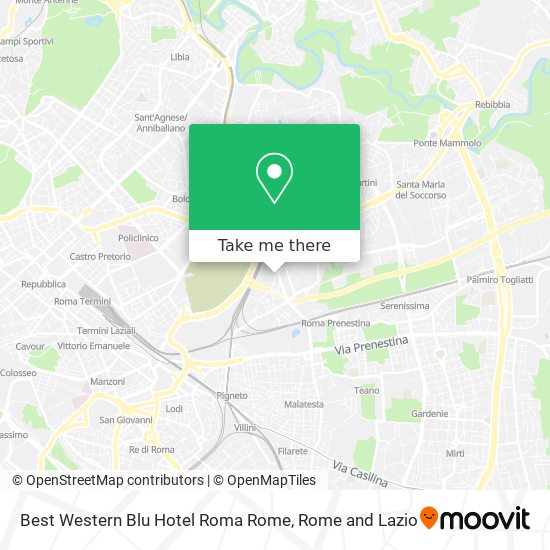 Best Western Blu Hotel Roma Rome map