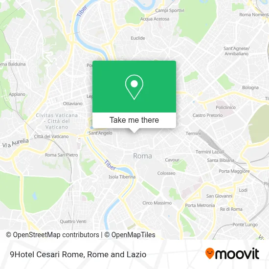 9Hotel Cesari Rome map