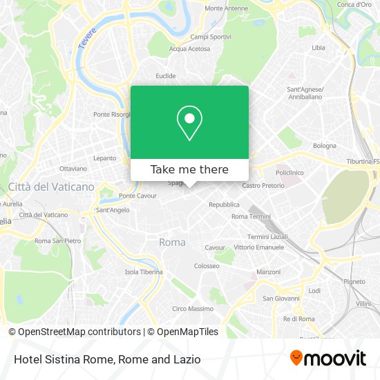 Hotel Sistina Rome map