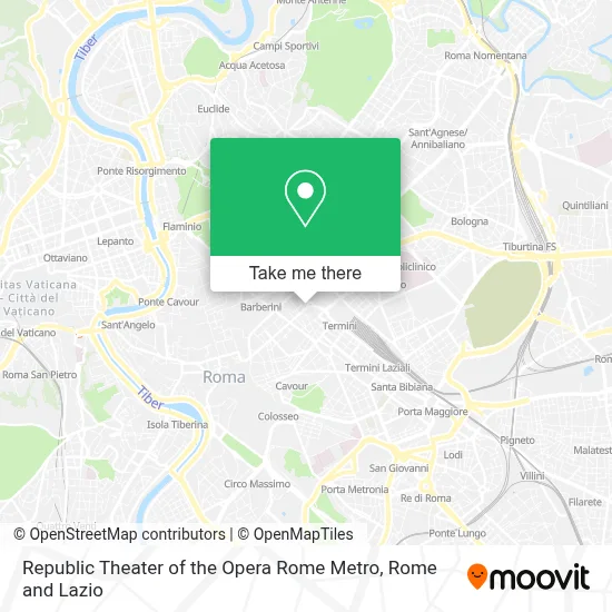 Republic Theater of the Opera Rome Metro map