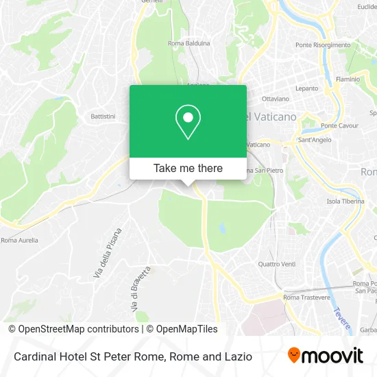 Cardinal Hotel St Peter Rome map