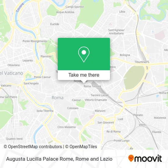 Augusta Lucilla Palace Rome map