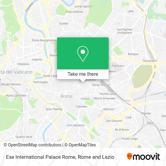 Exe International Palace Rome map