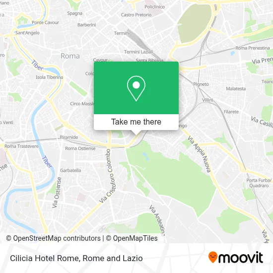 Cilicia Hotel Rome map