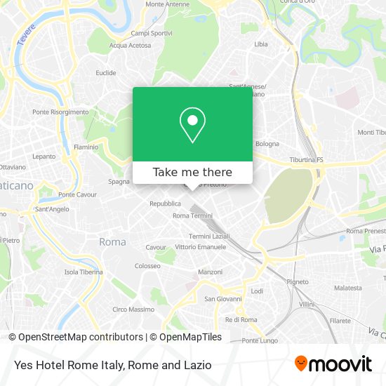 Yes Hotel Rome Italy map