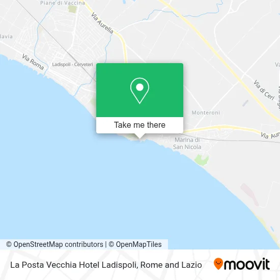 La Posta Vecchia Hotel Ladispoli map