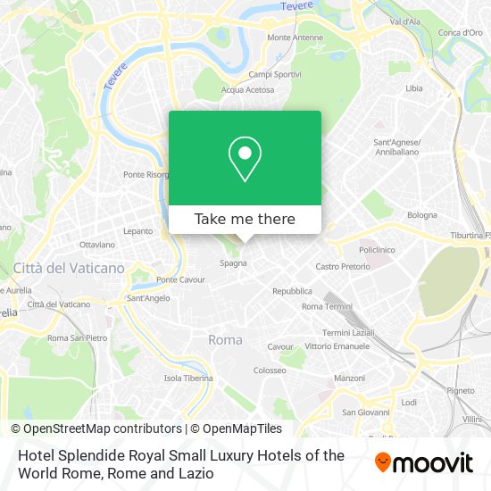 Hotel Splendide Royal Small Luxury Hotels of the World Rome map