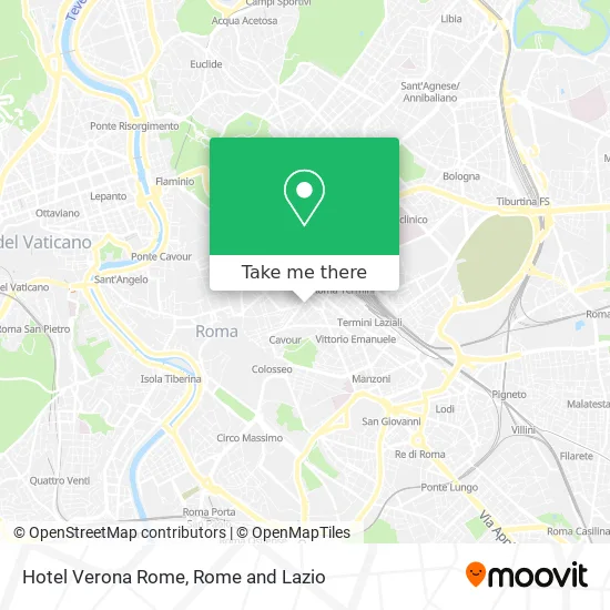 Hotel Verona Rome map