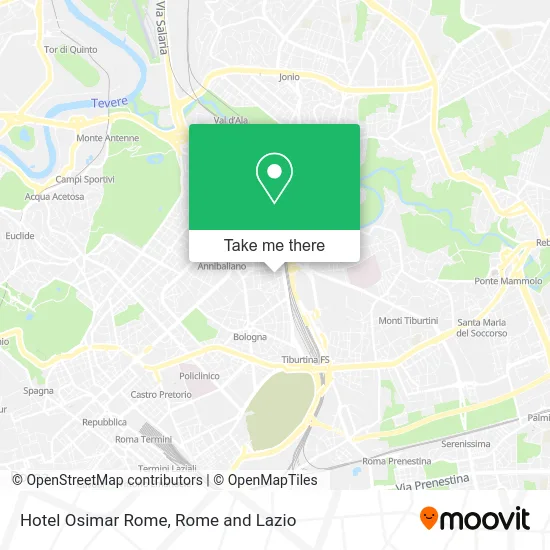 Hotel Osimar Rome map